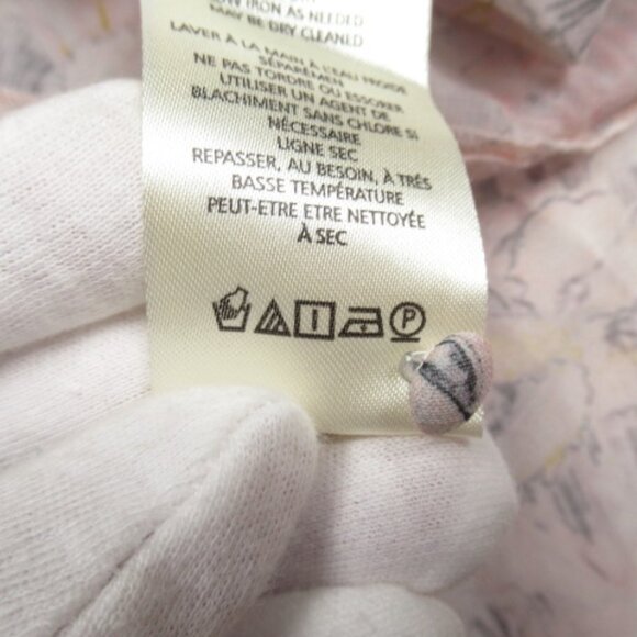 By Anthropologie Sheer Curtain Top Pink Floral Large - Picture 12 of 14